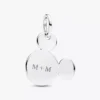 Disney Mickey Mouse gravierbarer Dangle Charm aus Sterlingsilber Disney Mickey Mouse gravierbarer Dangle Charm aus Sterlingsilber