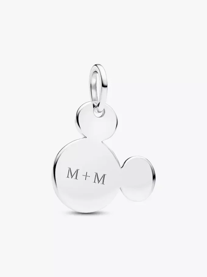 Disney Mickey Mouse gravierbarer Dangle Charm aus Sterlingsilber Disney Mickey Mouse gravierbarer Dangle Charm aus Sterlingsilber