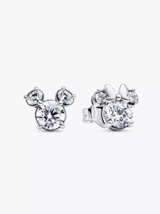 Disney Mickey Mouse & Minnie Mouse funkelnde Ohrringe aus Sterlingsilber