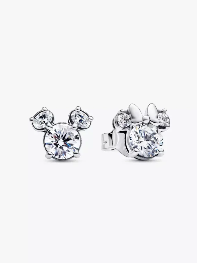 Disney Mickey Mouse & Minnie Mouse funkelnde Ohrringe aus Sterlingsilber Disney Mickey Mouse & Minnie Mouse funkelnde Ohrringe aus Sterlingsilber