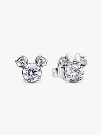 Disney Mickey Mouse & Minnie Mouse funkelnde Ohrringe – Sterlingsilber