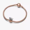 Disney Mickey Mouse & Minnie Mouse Halloween-Kürbis-Charm aus Sterlingsilber, 14 Karat Roségold-Beschichtung Disney Mickey Mouse & Minnie Mouse Halloween-Kürbis-Charm aus Sterlingsilber, 14 Karat Roségold-Beschichtung