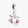 Disney Mickey Mouse & Minnie Mouse Kuss-Dangle Charm – Sterlingsilber