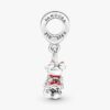 Disney Mickey Mouse & Minnie Mouse Kuss-Dangle Charm – Sterlingsilber