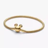 Disney Mickey Mouse Moments Snake Chain Armband mit Verschluss, 14 Karat vergoldet Disney Mickey Mouse Moments Snake Chain Armband mit Verschluss, 14 Karat vergoldet