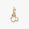 Disney Mickey Mouse Silhouette Lab-Grown Diamond Dangle Charm – 0,15 ct TW, 14 Karat Gold Disney Mickey Mouse Silhouette Lab-Grown Diamond Dangle Charm – 0,15 ct TW, 14 Karat Gold