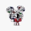 Disney Mickey Mouse Weihnachtskranz-Charm – Sterlingsilber