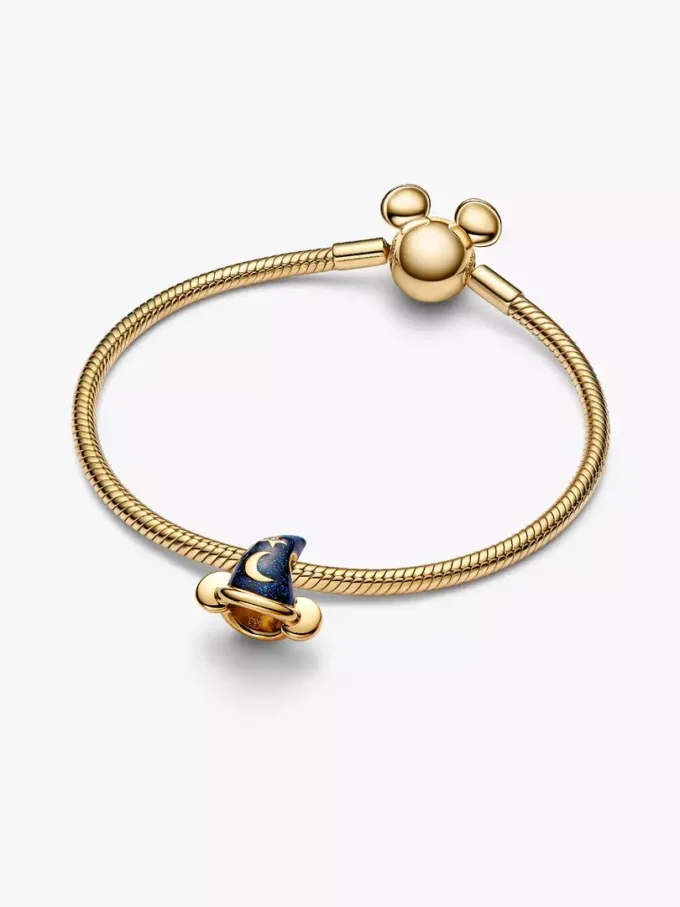 Disney Mickey-Mouse-Zaubererhut-Charm 0,007 ct TW, 14-karätige Vergoldung