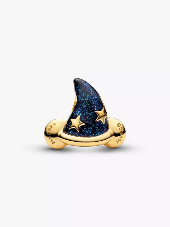 Disney Mickey-Mouse-Zaubererhut-Charm 0,007 ct TW, 14-karätige Vergoldung
