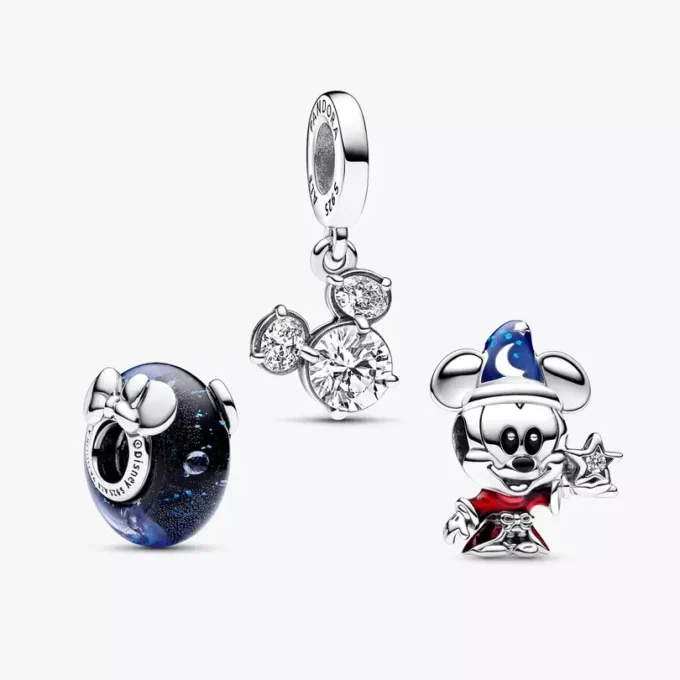 Disney Mickey und Minnie glauben an Magie Charm-Trio, 3er-Set