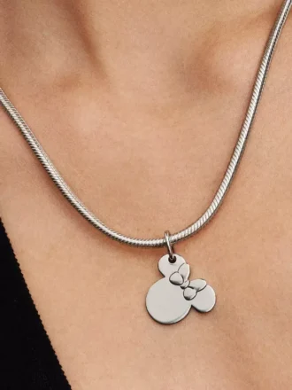 Disney Minnie-Maus-Dangle Charm zum Gravieren aus Sterlingsilber