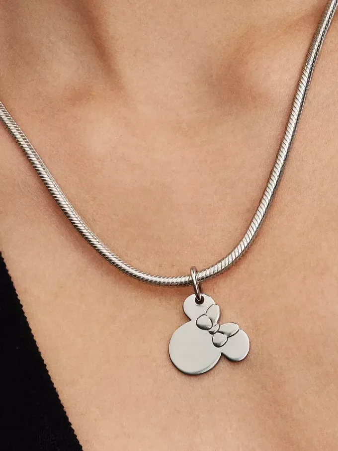 Disney Minnie-Maus-Dangle Charm zum Gravieren aus Sterlingsilber
