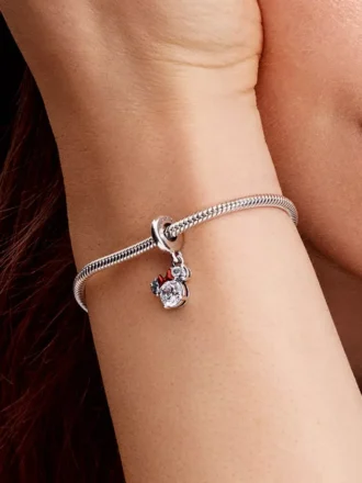 Disney Minnie-Maus-Silhouette-Dangle Charm aus Sterlingsilber
