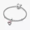 Disney Minnie-Maus-Silhouette-Dangle Charm aus Sterlingsilber Disney Minnie-Maus-Silhouette-Dangle Charm aus Sterlingsilber