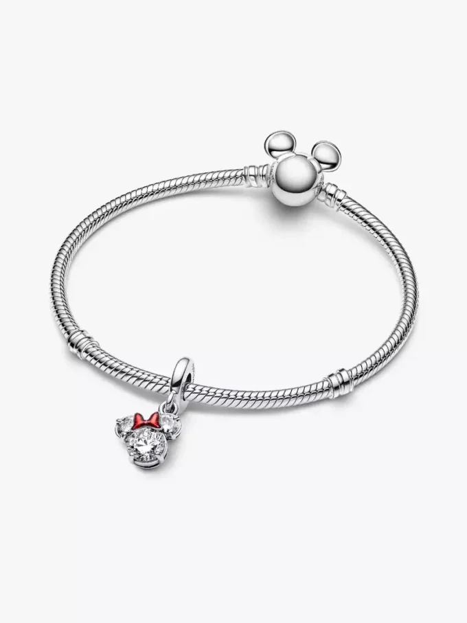 Disney Minnie-Maus-Silhouette-Dangle Charm aus Sterlingsilber Disney Minnie-Maus-Silhouette-Dangle Charm aus Sterlingsilber