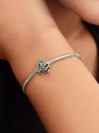 Disney Minnie Mouse durchbrochener Charm aus Sterlingsilber
