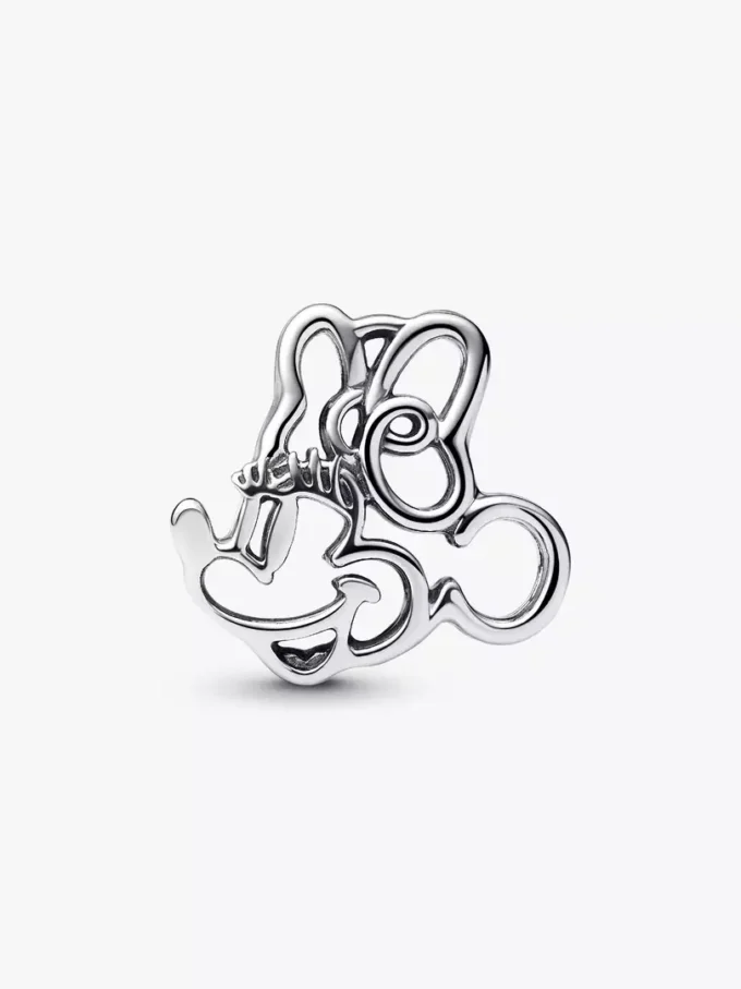 Disney Minnie Mouse durchbrochener Charm aus Sterlingsilber Disney Minnie Mouse durchbrochener Charm aus Sterlingsilber