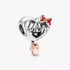Disney Minnie Mouse „Mom Heart“-Charm aus Sterlingsilber, 14 Karat Roségold-Beschichtung