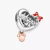 Disney Minnie Mouse „Mom Heart“-Charm aus Sterlingsilber, 14 Karat Roségold-Beschichtung