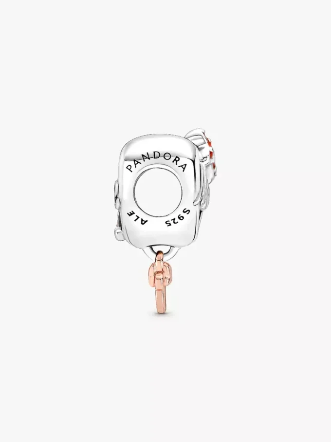 Disney Minnie Mouse „Mom Heart“-Charm aus Sterlingsilber, 14 Karat Roségold-Beschichtung