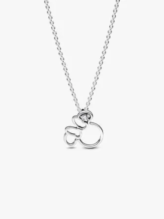 Disney Minnie Mouse Silhouette Halskette – Sterlingsilber