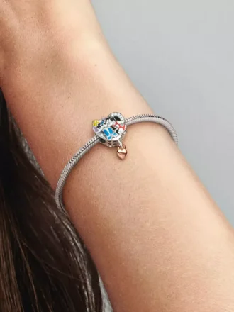 Disney Ohana Lilo & Stitch-inspirierter Charm aus Sterlingsilber, 14 Karat Roségold-Beschichtung