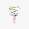 Disney Ohana Lilo & Stitch-inspiriertes Charm – Sterlingsilber, 14-karätige Roségoldbeschichtung