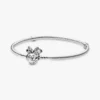 Disney Pandora Moments Pavé Minnie Mouse Verschluss Snake Chain Armband Sterlingsilber