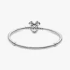 Disney Pandora Moments Pavé Minnie Mouse Verschluss Snake Chain Armband Sterlingsilber
