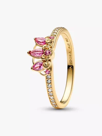 Disney-Prinzessin Rapunzel Tiara-Ring, 14 Karat vergoldet