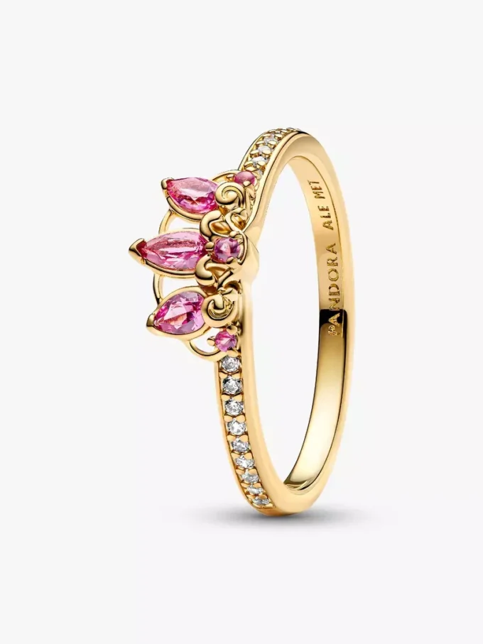 Disney-Prinzessin Rapunzel Tiara-Ring, 14 Karat vergoldet Disney-Prinzessin Rapunzel Tiara-Ring, 14 Karat vergoldet