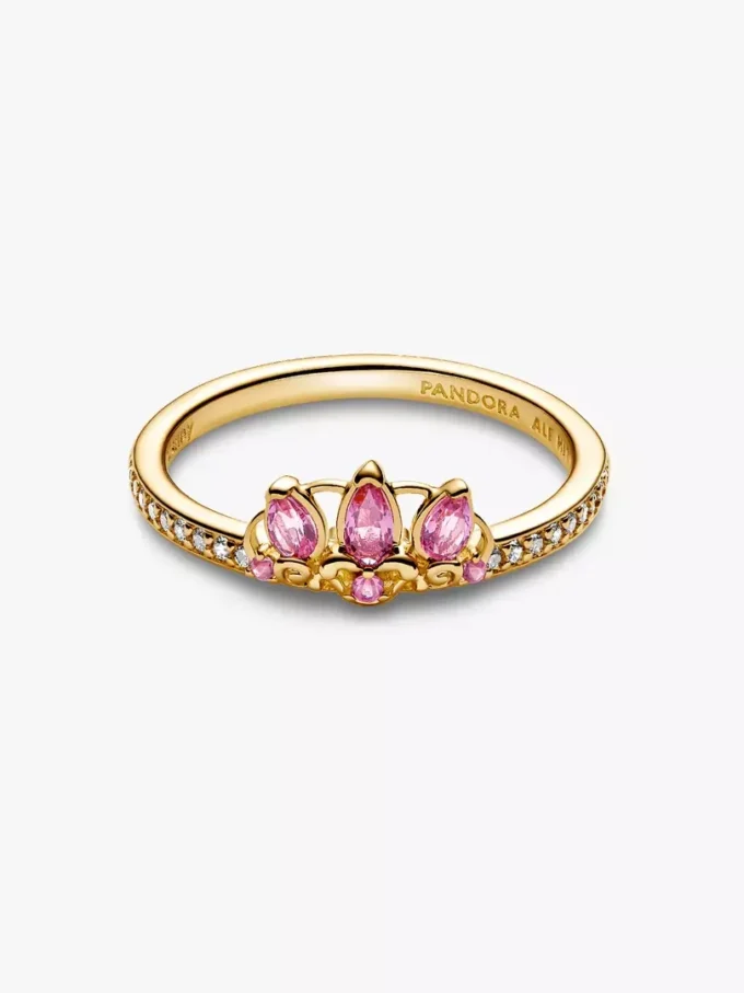 Disney-Prinzessin Rapunzel Tiara-Ring, 14 Karat vergoldet Disney-Prinzessin Rapunzel Tiara-Ring, 14 Karat vergoldet