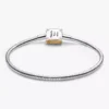 Disney-Prinzessinnen-Bilderbuch-Armband mit Lab-Grown-Diamanten und Snake Chain, 0,012 ct insgesamt, Sterlingsilber, 14-karätige Vergoldung