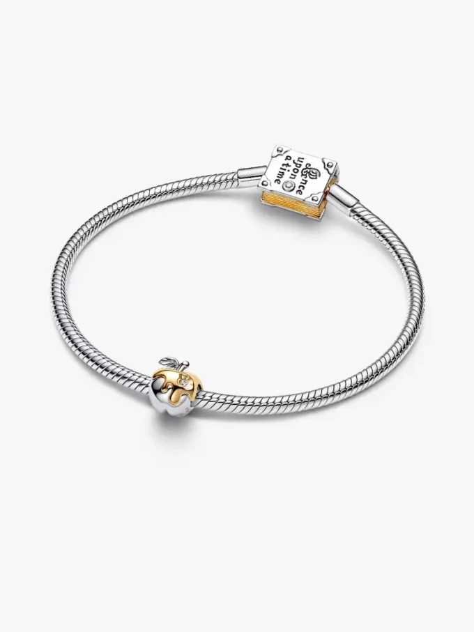 Disney Schneewittchen-Charm „Giftapfel“ 0,012 ct TW, Sterlingsilber, 14-karätige Vergoldung Disney Schneewittchen-Charm „Giftapfel“ 0,012 ct TW, Sterlingsilber, 14-karätige Vergoldung