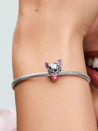 Disney Stitch Geburtstagstorte-Charm aus Sterlingsilber