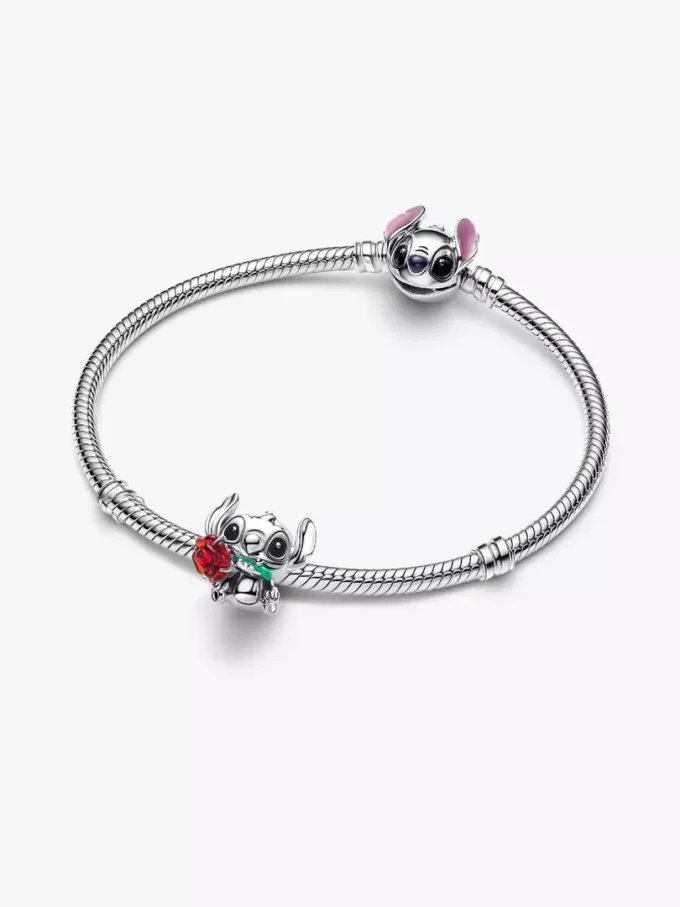 Disney Stitch Murano Glass Charm aus Sterlingsilber