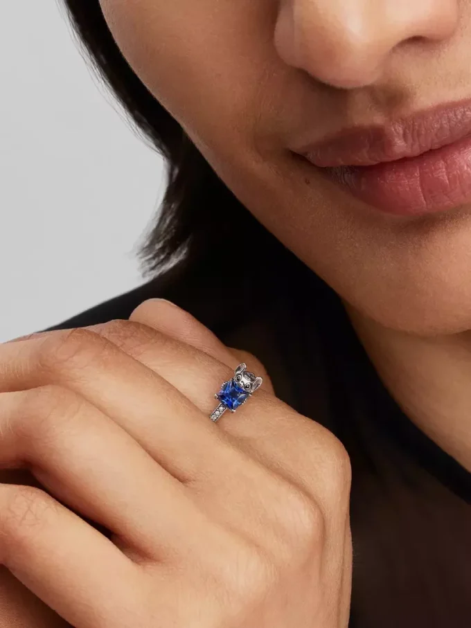 Disney Stitch & Stone Ring aus Sterlingsilber Disney Stitch & Stone Ring aus Sterlingsilber