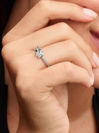 Disney Stitch & Stone Ring – Sterlingsilber