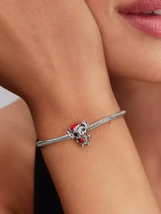 Disney Stitch-Weihnachts-Charm aus Sterlingsilber