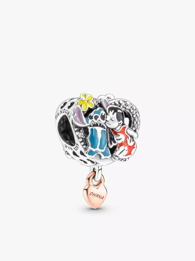 Disney x Pandora Lilo und Stitch – Charm-Armband mit kompletter Kollektion, 8-teilig