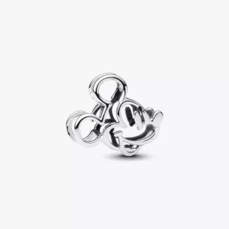Disney Mickey Mouse durchbrochener Charm aus Sterlingsilber