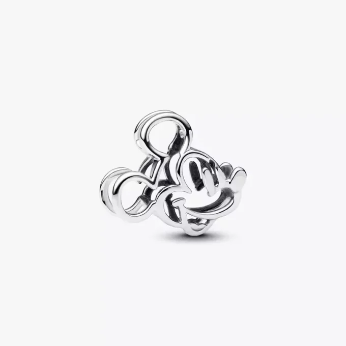 Disney Mickey Mouse durchbrochener Charm aus Sterlingsilber Disney Mickey Mouse durchbrochener Charm aus Sterlingsilber