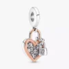 Pandora Moments Halskette mit Nieten und Herz-Dangle-Set, 2er-Set Pandora Moments Halskette mit Nieten und Herz-Dangle-Set, 2er-Set