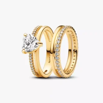 Doppel-Devotion-Ring-Set, 2er-Set