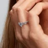 Doppelband-Herzring aus Sterlingsilber Doppelband-Herzring aus Sterlingsilber
