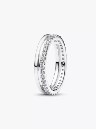 Doppelbandring aus Sterlingsilber