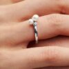 Duo-Ring mit behandelten Süßwasser-Zuchtperlen – Sterlingsilber Duo-Ring mit behandelten Süßwasser-Zuchtperlen – Sterlingsilber