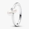 Duo-Ring mit behandelten Süßwasser-Zuchtperlen – Sterlingsilber Duo-Ring mit behandelten Süßwasser-Zuchtperlen – Sterlingsilber