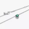 Edle grüne Herz-Halskette aus Sterlingsilber Edle grüne Herz-Halskette aus Sterlingsilber
