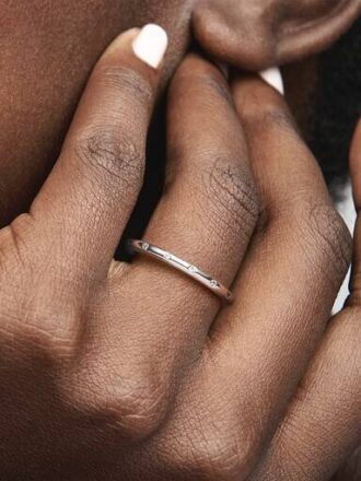 Einfacher funkelnder Ring – Sterlingsilber
